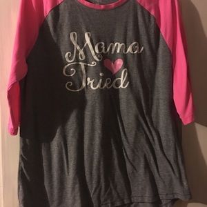 Custom made “mama tried” raglan tee